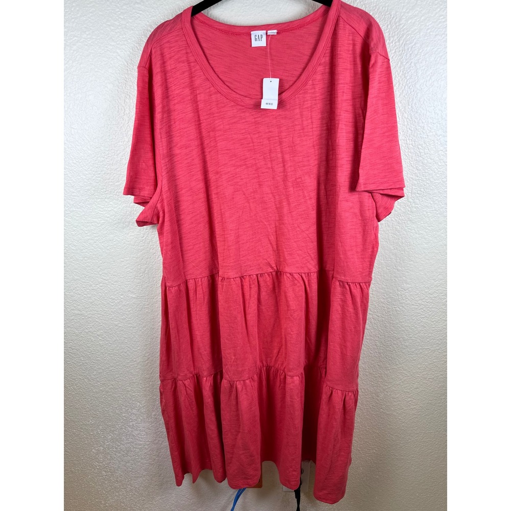 NWT GAP Tiered T Shirt Dress Womens XXL 2X Cottagecore Flowy Minimalist Boho